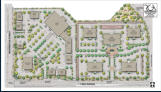Approved mixed-use development site plan entitled by The Robert Mayer Corporation.