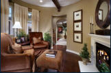 Living room at Sea Cove courtyard homes.